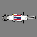 4mm Clip & Key Ring W/ Full Color Flag of Thailand Key Tag